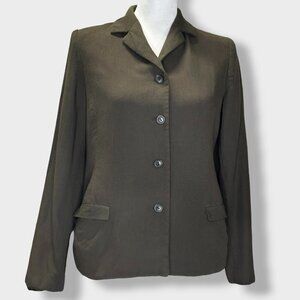 CASUAL Corner Y2K Olive Sport Coat 4 Button 2 Front Pockets Size 4